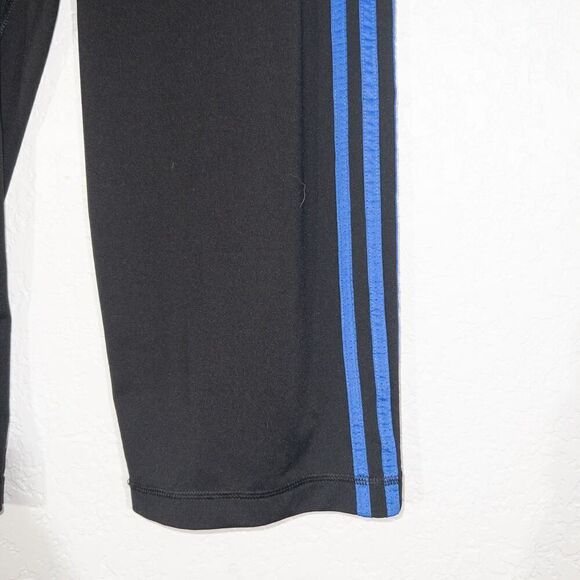 Adidas Black & Blue Three Stripe Climalite Athletic Shorts Size Small - Picture 2 of 6